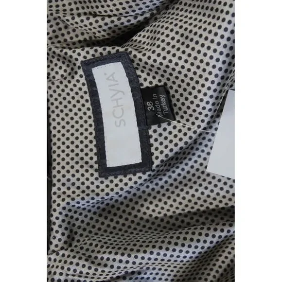 Schyia Women Biker Motorcycle Jacket Dark Gray Polyester Zip Collared Size 38 - Picture 4 of 4